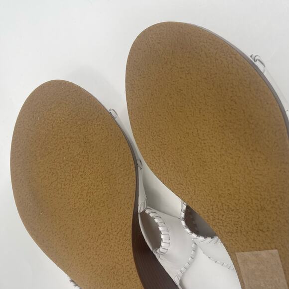 NEW JACK ROGERS Sandals Size 10 Jackie Mid Wedge White Leather Prep Summer NWOT - Picture 14 of 15